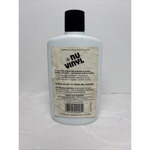 Nu Vinyl Car Interior Protectant Restores Leather Dashboard 7.75 Oz NOS Full